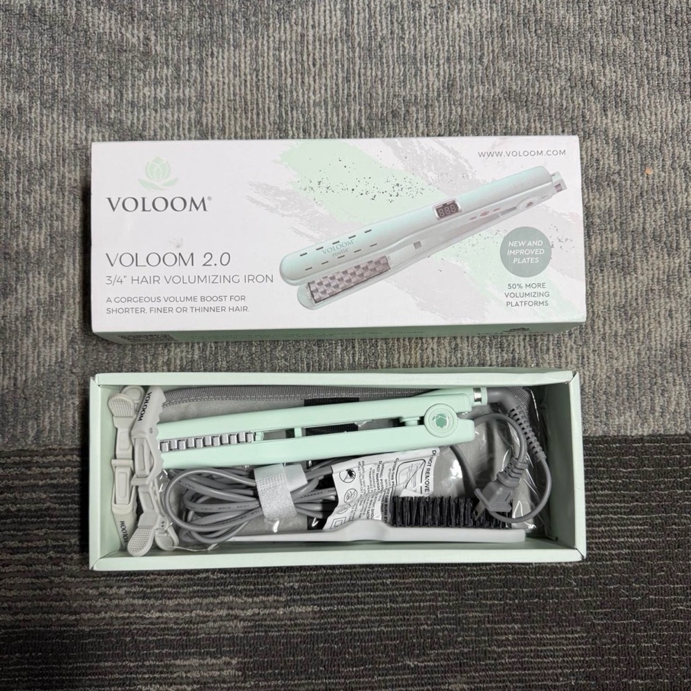 Voloom 2.0 Hair Volumizing Iron Rootie 3/4" Mint Green